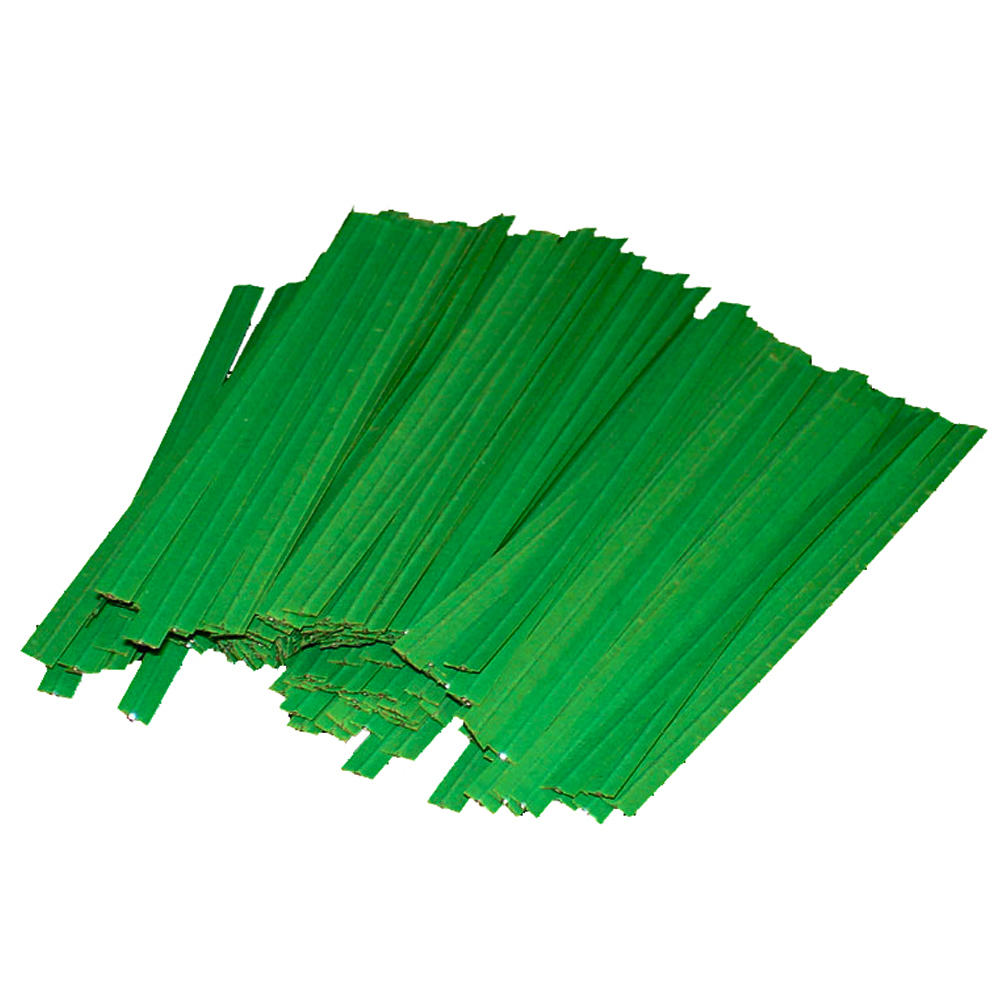 TT4 Green 4" Paper Twist Tie 2000/cs - TT4"GRNBX TWSTIES 4"PAPR 2M/BX