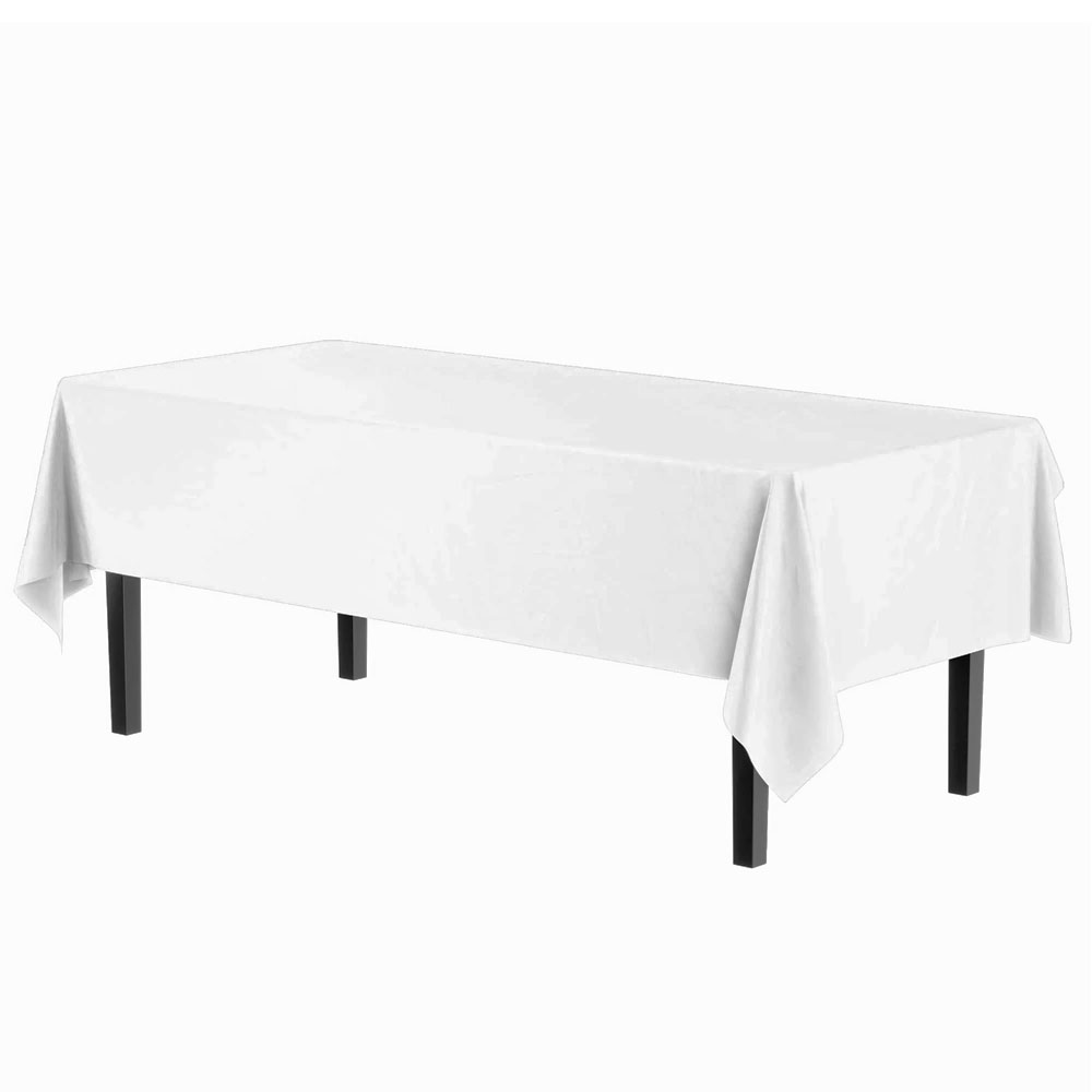 191 White 54"x108" Plastic Table Cover 48/cs