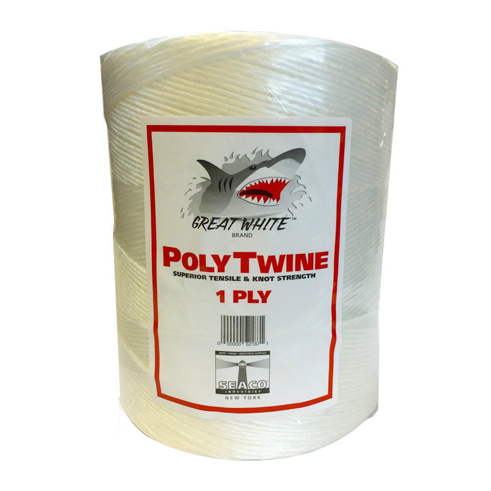 650 Great White 1 ply Poly Twine 1 ea. - 650 1PLY GR8WHT PLYTWNE 6500