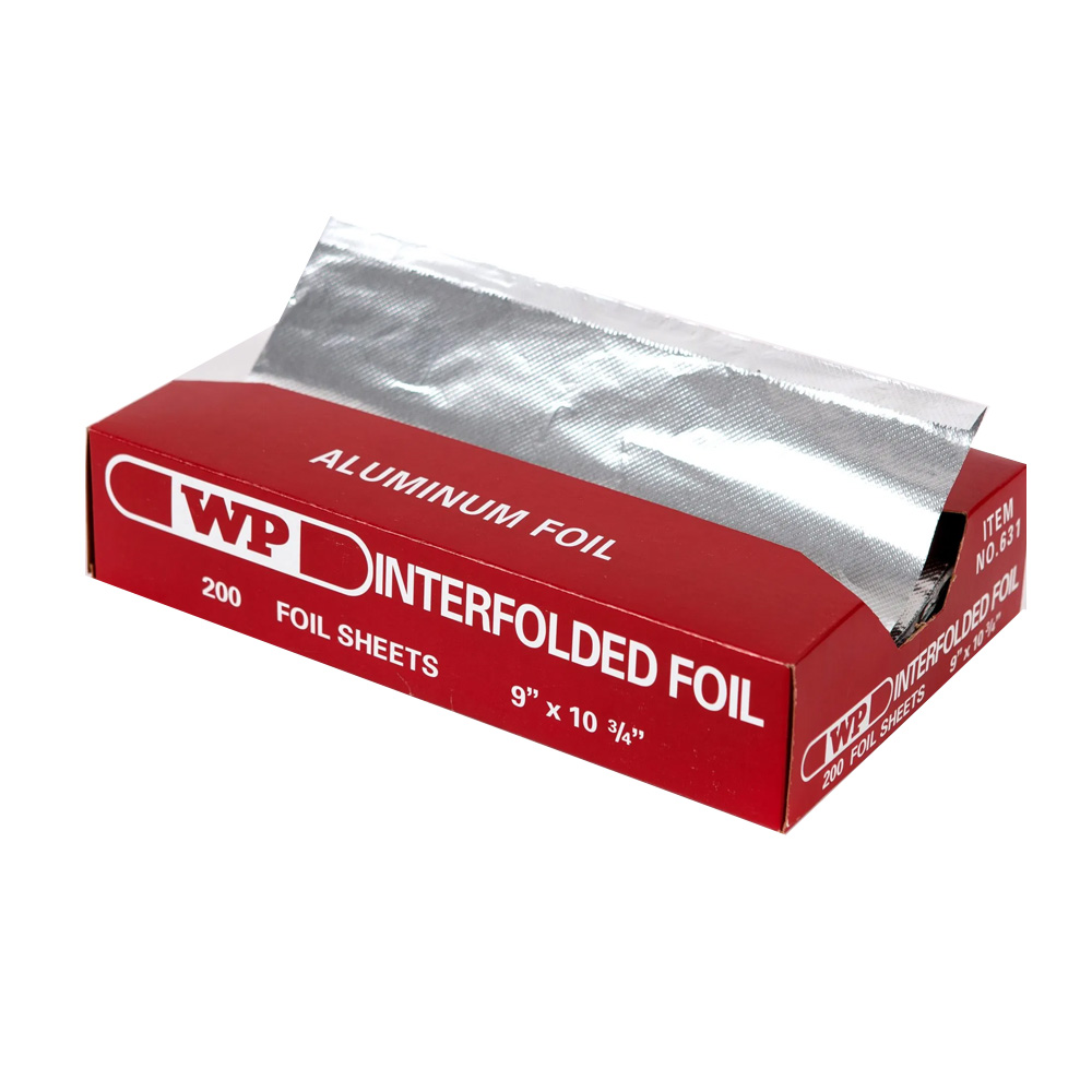 631 Aluminum 9"x10.75" Interfolded Pop-Up Foil Sheet 12/200 cs