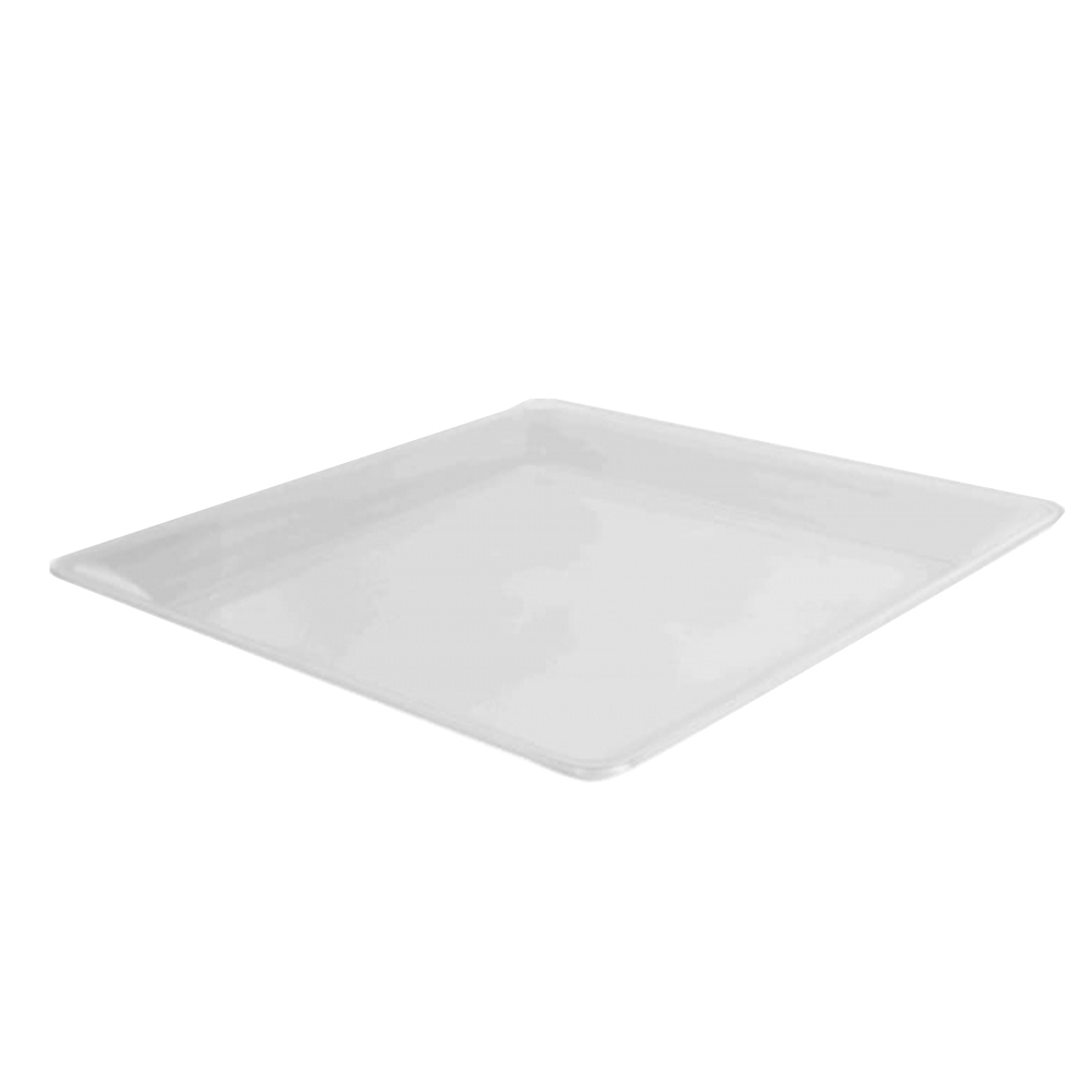 SQ4616CL Clear 16"x16" Square Plastic Tray 20/cs
