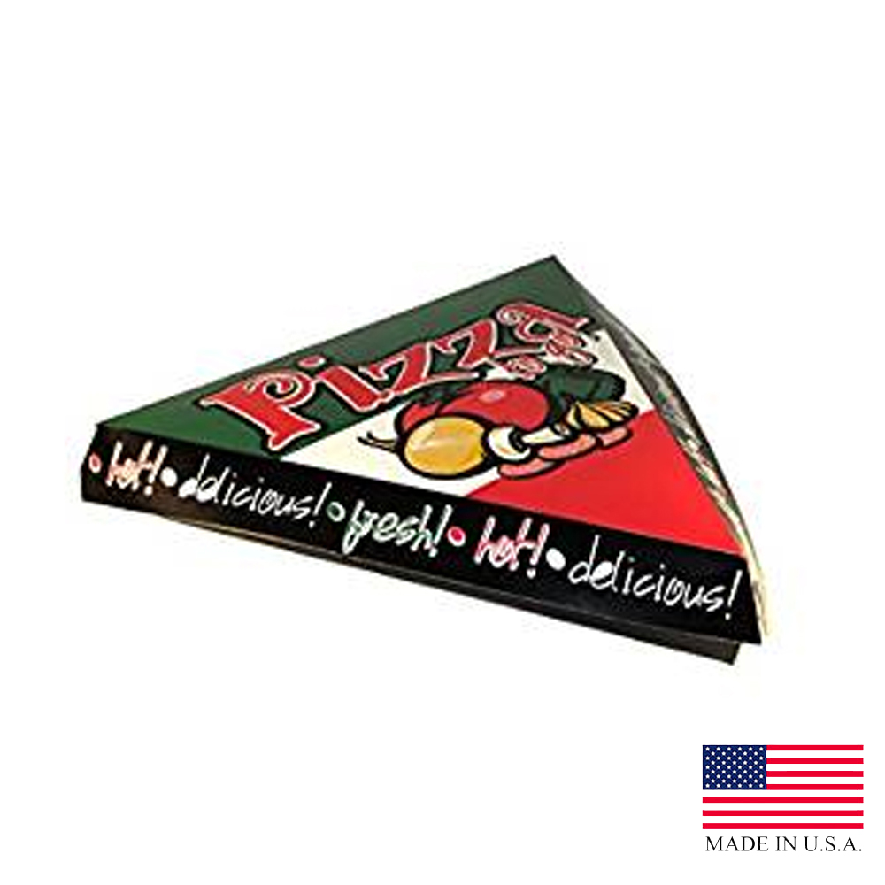 9886/9911 Pizza Slice Box 9" Vegetable Print Cardboard 2/100 cs