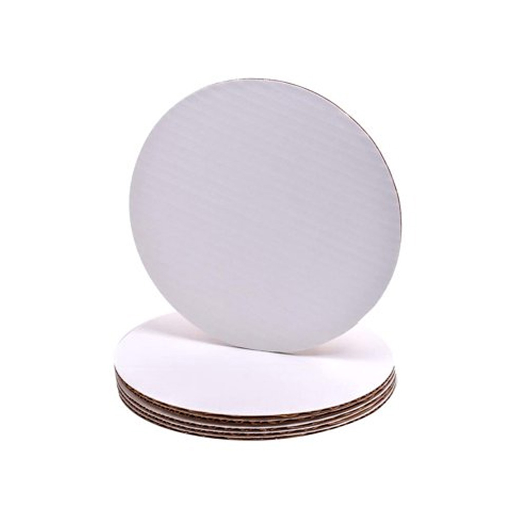 76088-00004 8" White Top Corrugated Cake Circle 500/cs - 76088-00004-WHT 8"CAKE CIRCLE