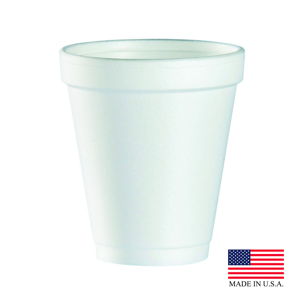 6J6 White 6 oz. Foam Cup 40/25 cs - 6J6  DART 6z FOAM CUP