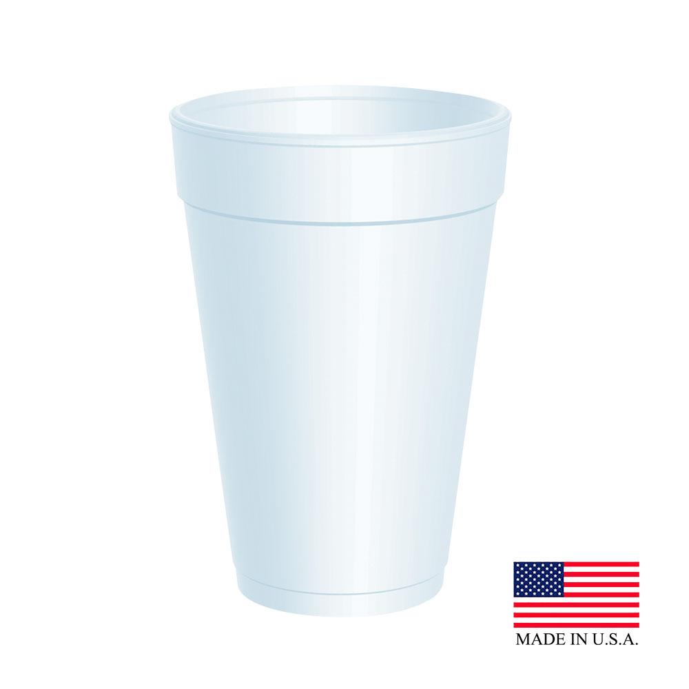 16J16 White 16 oz. Foam Cup 40/25 cs