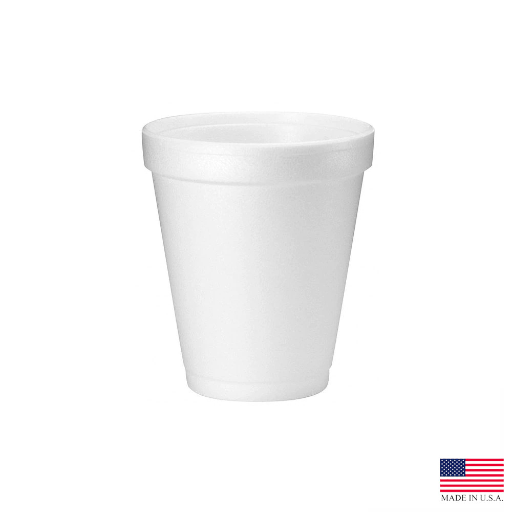 8J8 White 8 oz. Foam Cup 40/25 cs - 8J8  DART 8z FOAM CUP 40/25