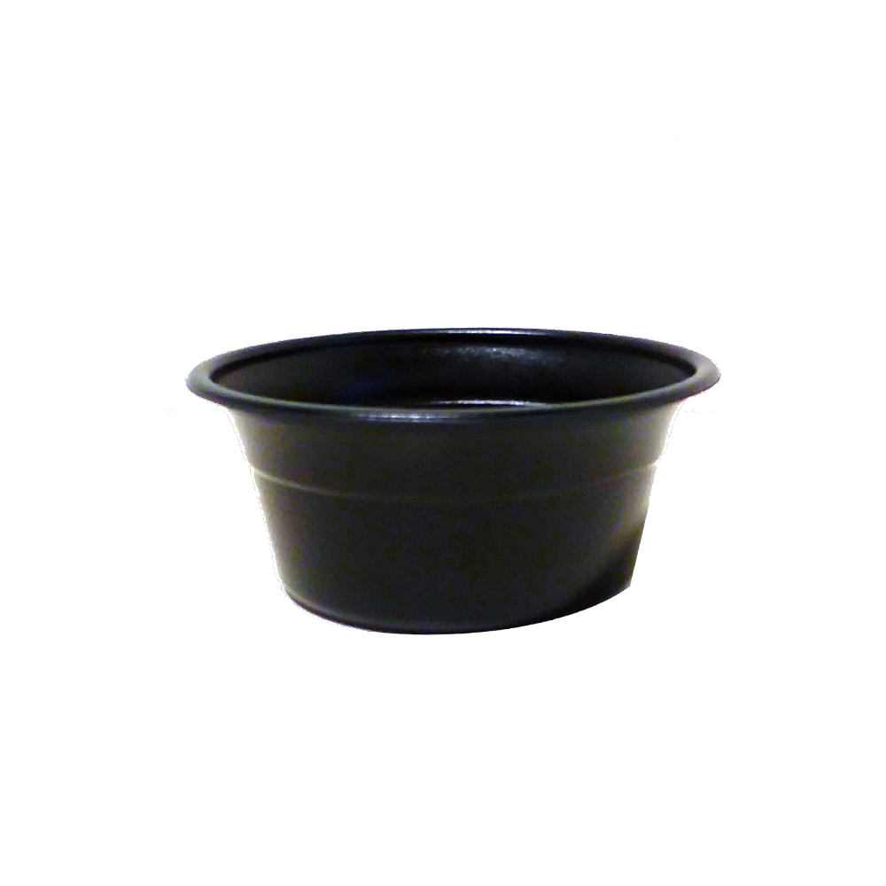 CF755-050 Black 5 oz. Round Plastic All Purpose Bowl 1000/cs - CF755-050 BLK 5z ALL PURP BOWL