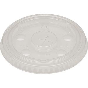 LKC16/24FX/9508079 Clear 12-24 oz. Plastic Slotted Lid w/ID Buttons 10/100 cs - LKC16/24FX/9508079 CL SLOT LD