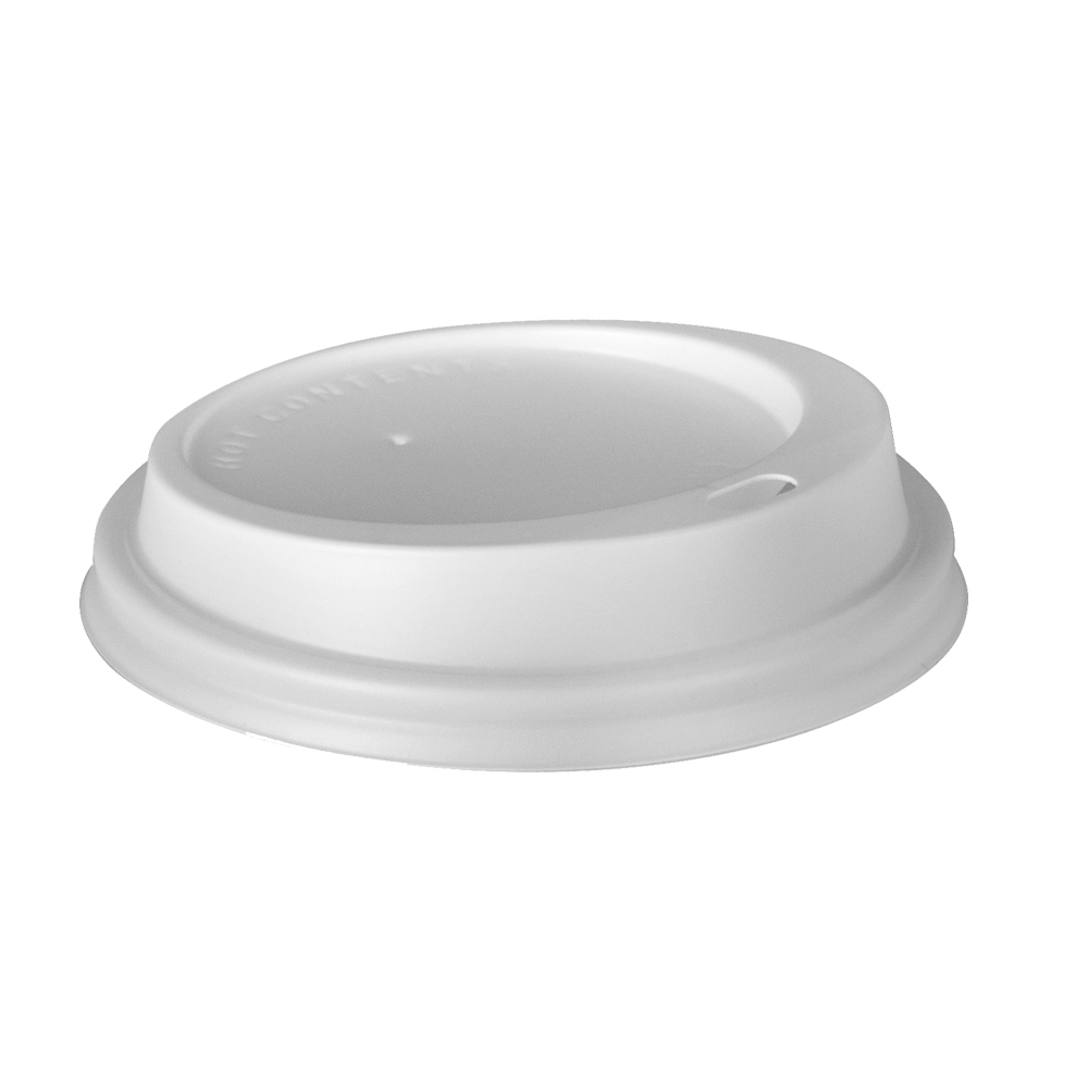 HCDLW White 10/12/16 oz. Traveler Dome Lid w/Sip Hole for Fresh Cup 20/50 cs