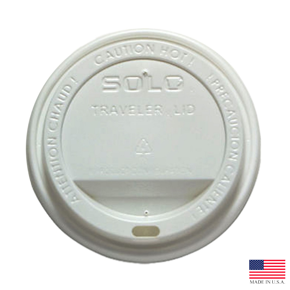 TLP316 White 10-24 oz. Traveler Dome Lid w/Sip Hole 10/100 cs