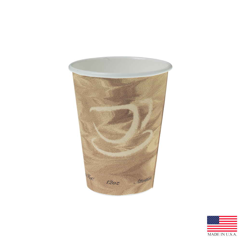 412MSN-0029 Mistique Design 12 oz. Poly Coated Paper Hot Cup 25/40 cs - 412MSN-0029 12z MISTIQUE HCUP