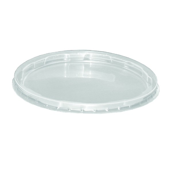 APCTRLID Clear 8-32 oz. Recessed Plastic Lid for Deli Container 10/50 cs - APCTRLID POLYPRO LID FOR.APCTR