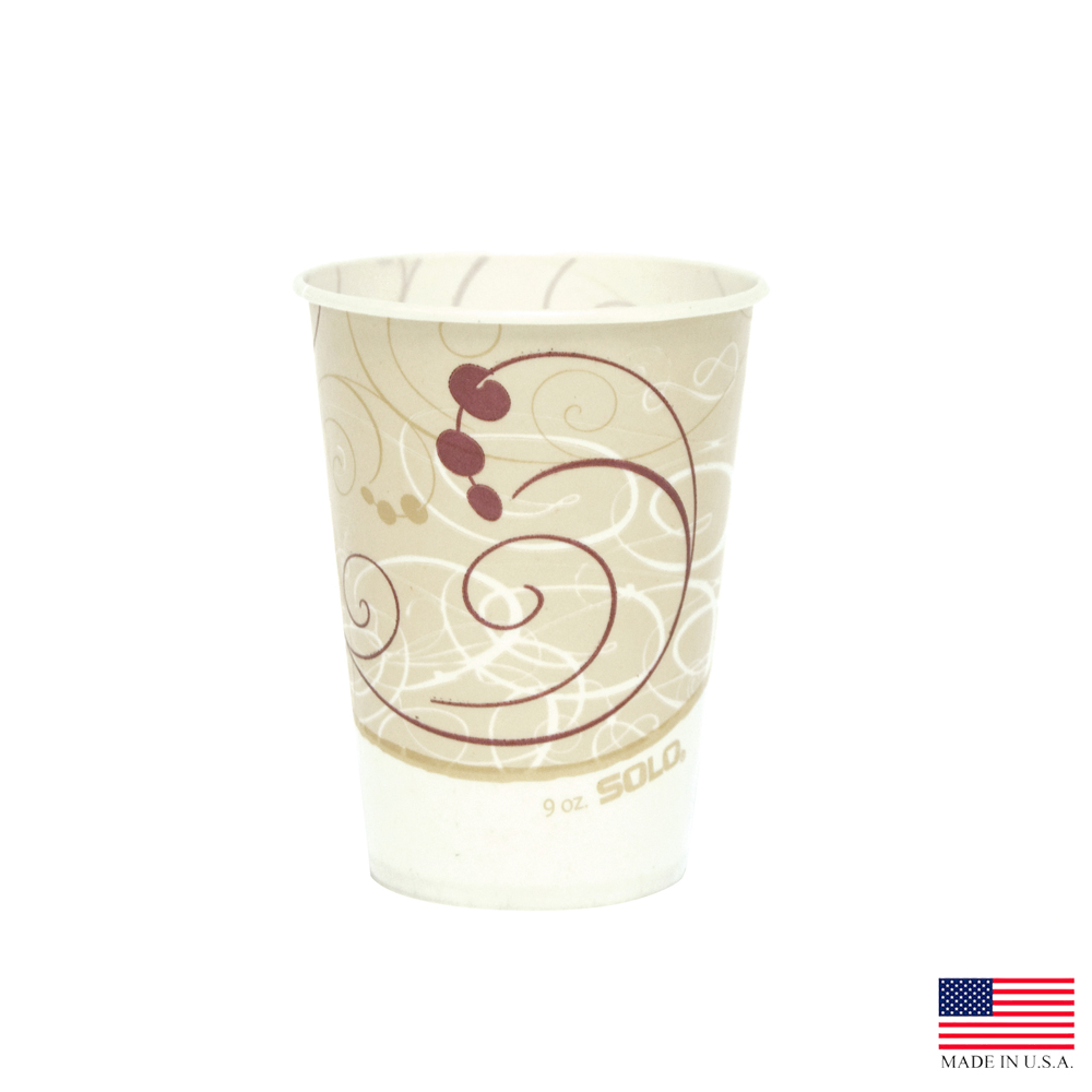 R9N-J8000 Symphony Design 9 oz. Wax Paper Cold Cup 20/100 cs