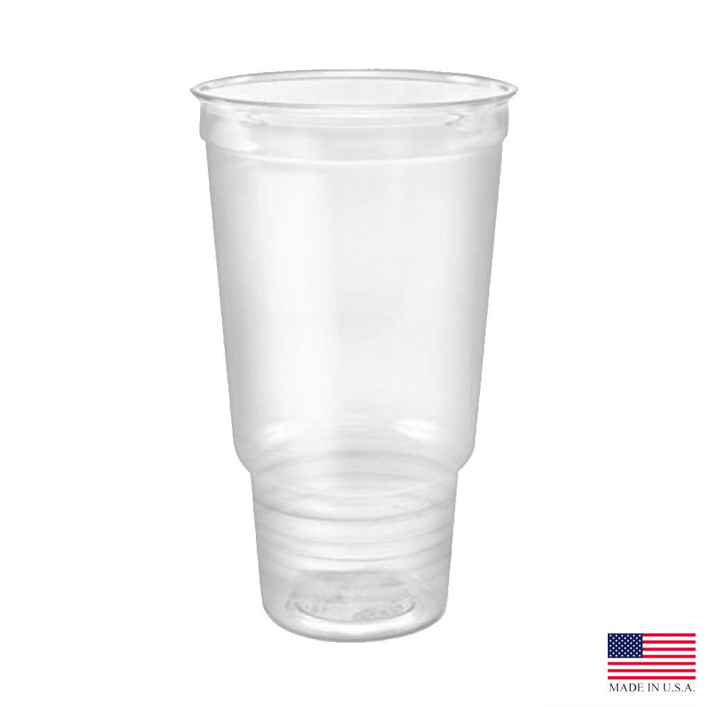 32AC Ultra Clear 32 oz. PET Pedestal Cup 20/25 cs - 32AC DART 32z PET CLEAR CUP