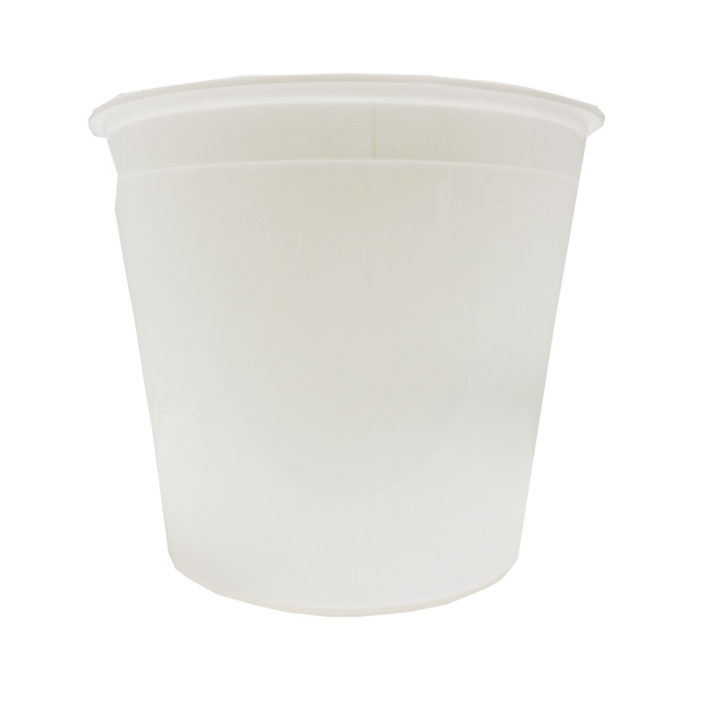 CL168W White 10 lb. High Density Polyethylene Tub 100/cs - T-168WHD WH HDPE 10# TUB