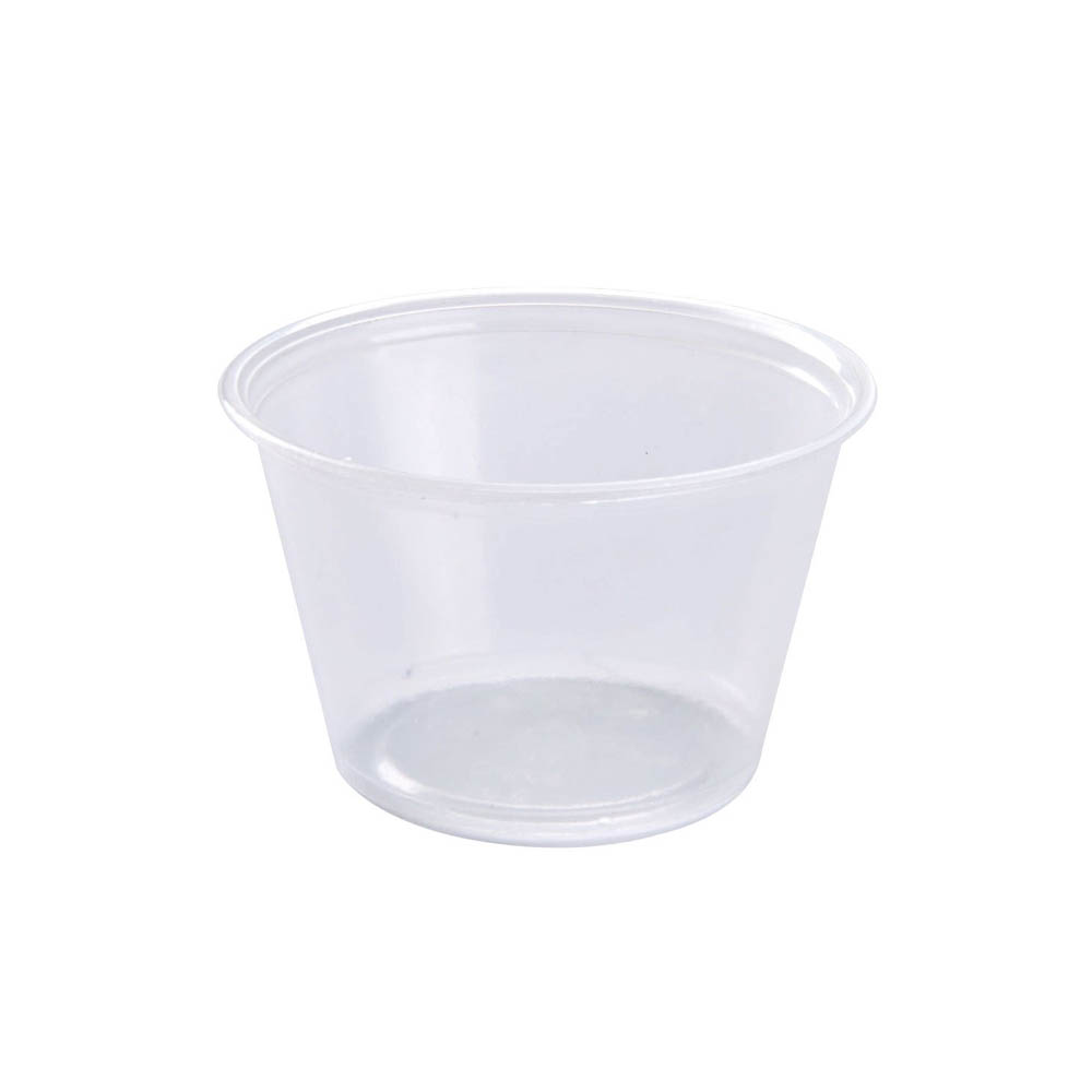 PC325/9500516 Translucent 3.25 oz. Plastic Souffle Cup 20/125 cs - PC325/9500516 3.25z SOUF CUP