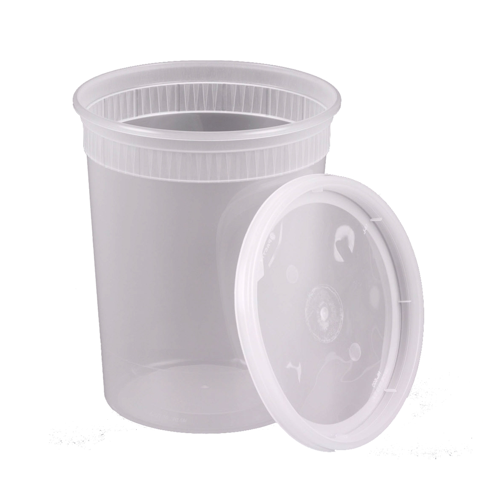 YSD2532 Delitainer Clear32 oz. Plastic Deli Container & Lid Combo240/cs