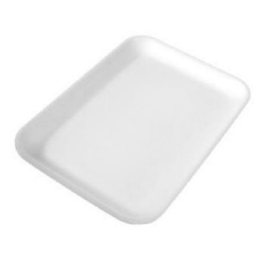 2WHFM White 8.2"x5.7"x.91" Supermarket #2 Meat Foam Tray 500/cs