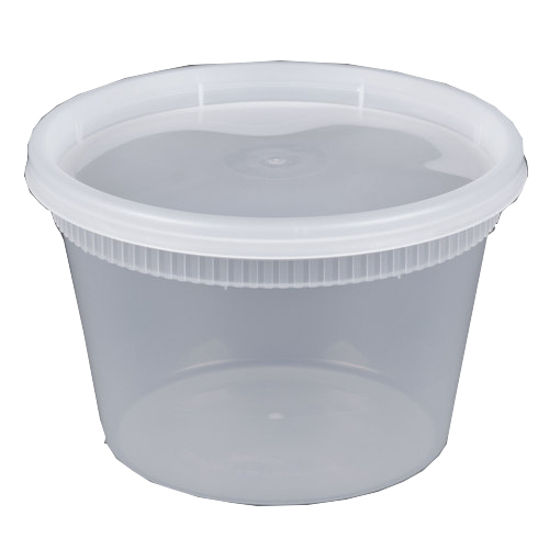 YSD2516 Delitainer Clear 16 oz. Plastic Deli Container & Lid Combo 240/cs