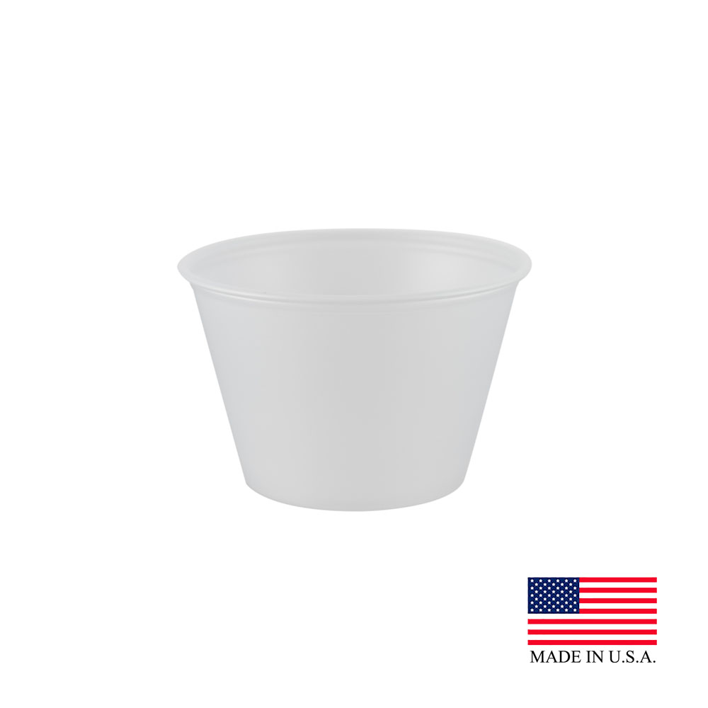 P400N Translucent 4 oz. Plastic Souffle Cup 10/250 cs - P400N 4z TRANSLUCENT SOUFLEE