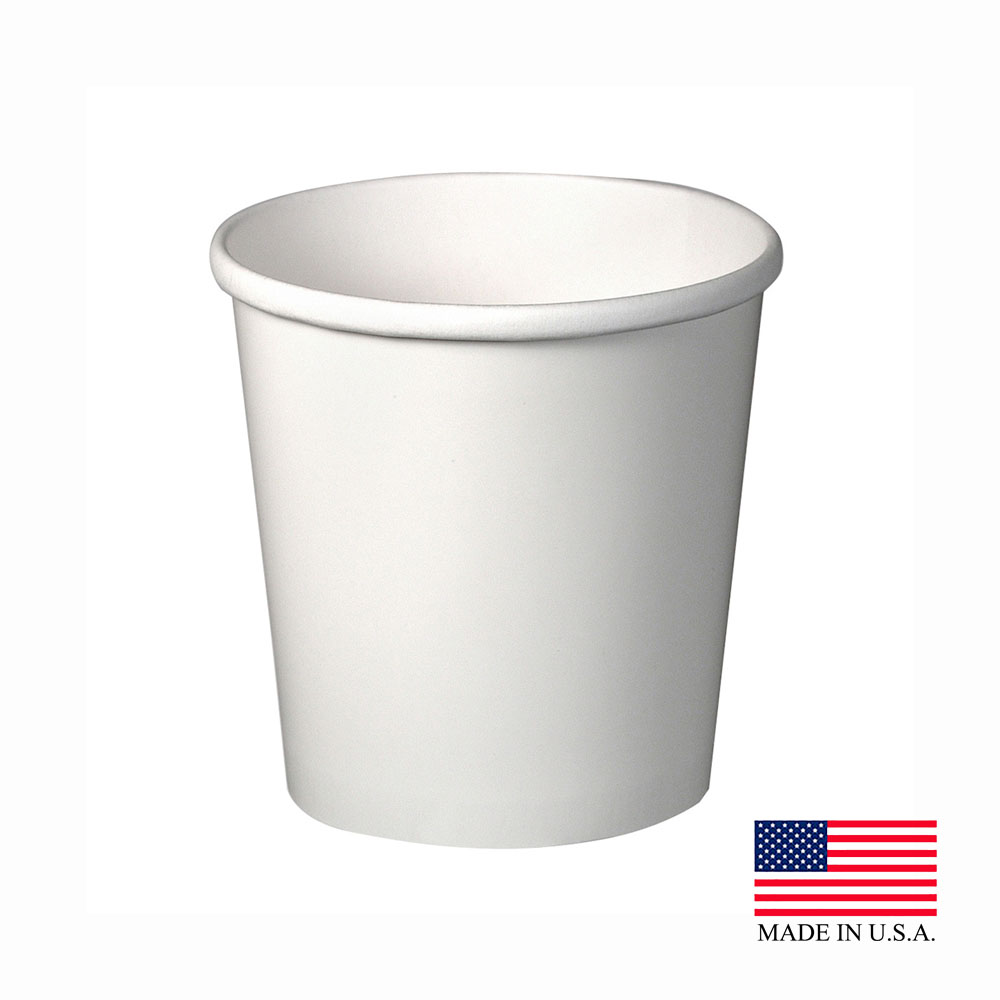 H4165-2050 FlexStyle White 16 oz. Poly Coated Paper Soup Container  20/25 cs - H4165-2050 16z WT PPR SOUP CNT