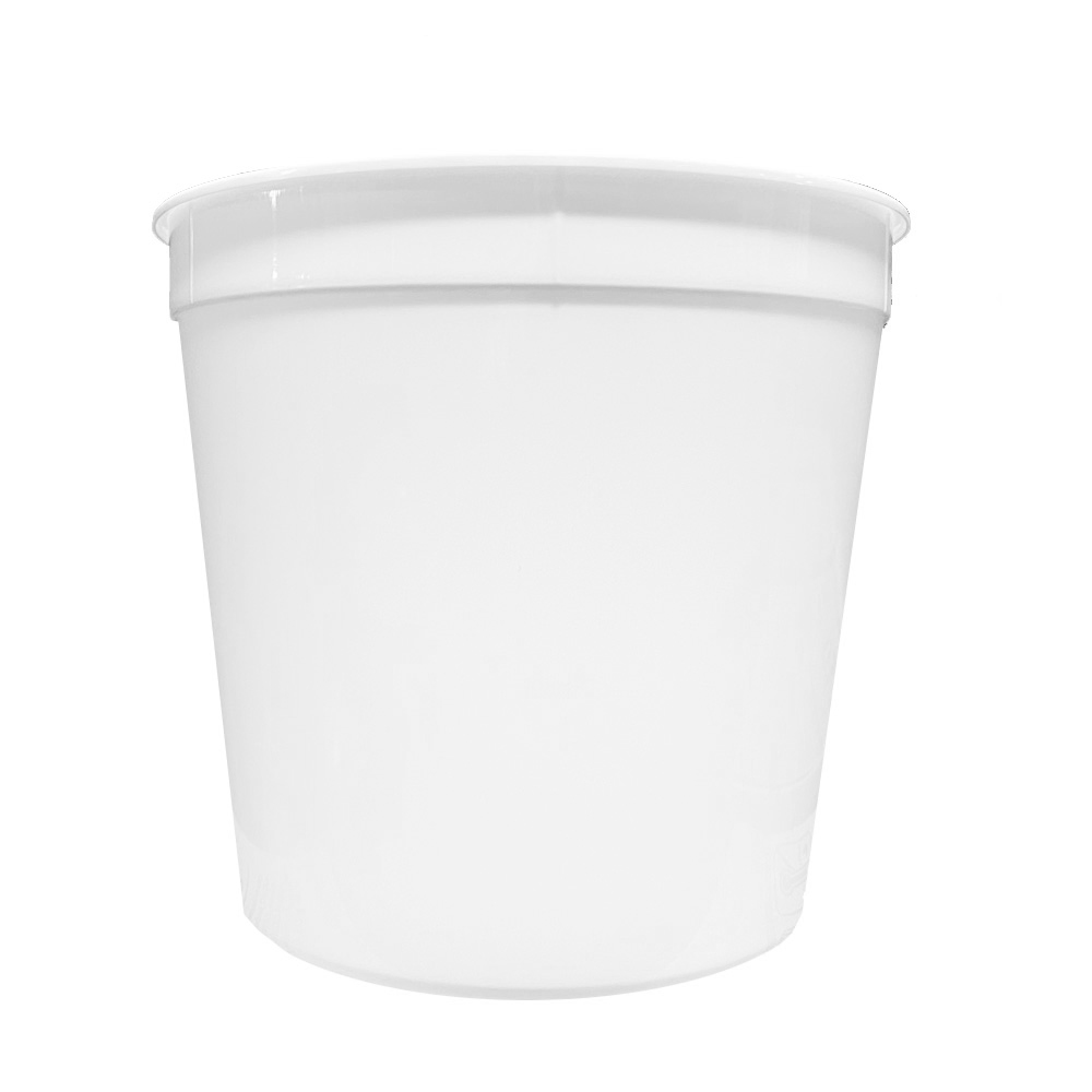 T-86WHD White 5# Heavy Duty Polyethylene Tub 200/cs - T-86WHD WH HDPE 5# TUB 200/CS