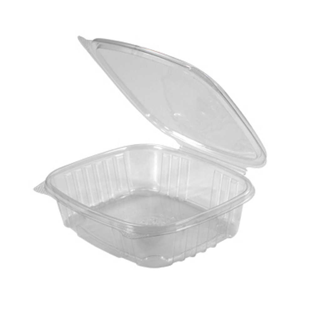 AD24 Clear 7.15"x6.34"1.82" 24 oz. Plastic Hinged Deli Container 2/100 cs