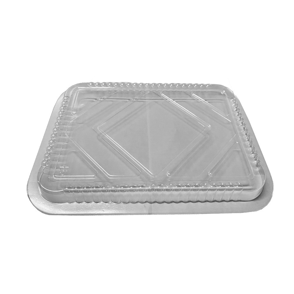 PL505 Clear 5 lb. Plastic Dome Lid 250/cs - PL505 5# OBLONG PLA DOME LID