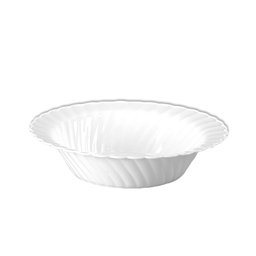CWB10180W Classicware White 10 oz. Plastic Scalloped Bowl 10/18 cs - CWB10180W 10z WHITE BWL 10/18