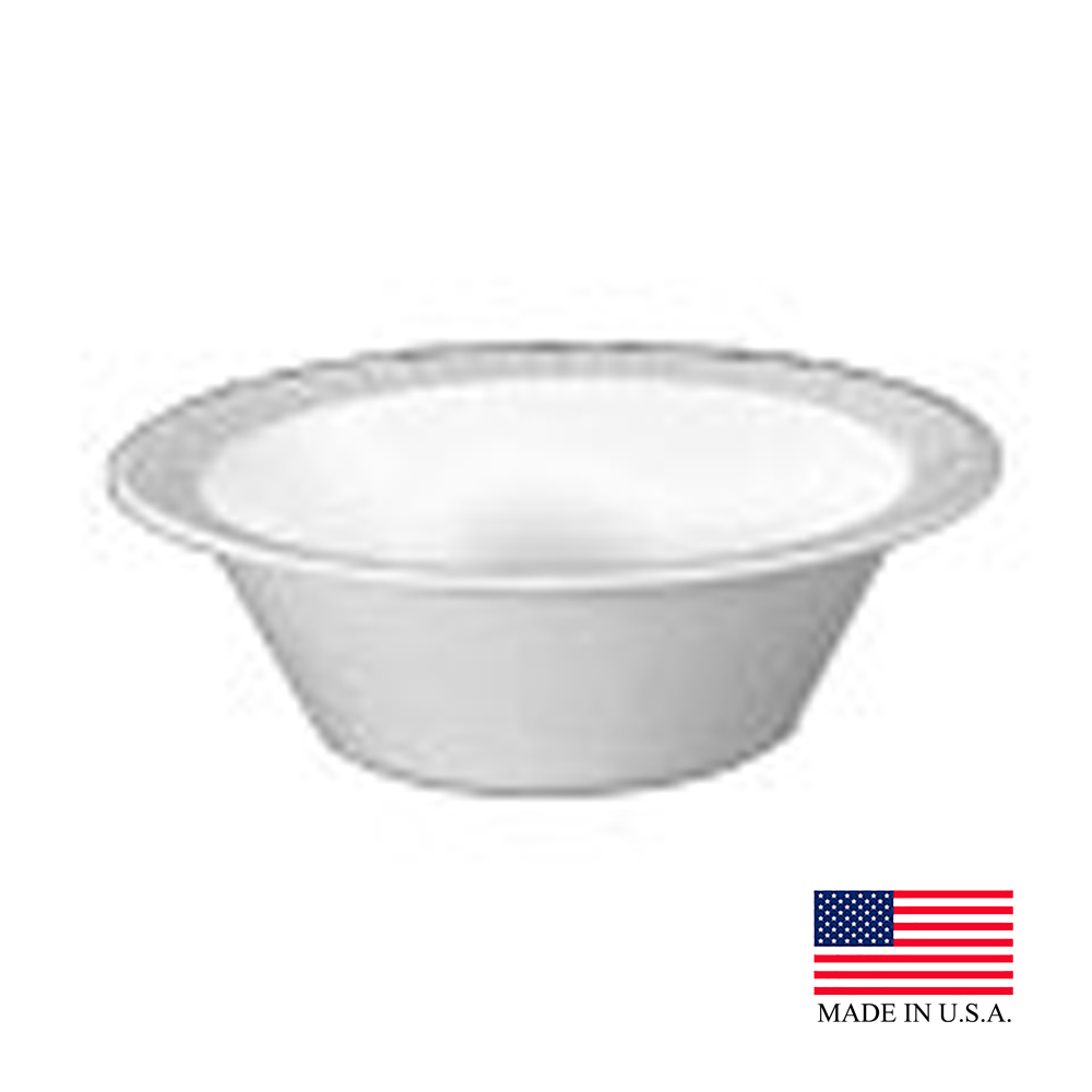 12BWWCR Concorde White 12 oz. Un-Laminated Foam Bowl 8/125 cs - 12BWWCR WHT 12z UNLAM BOWL