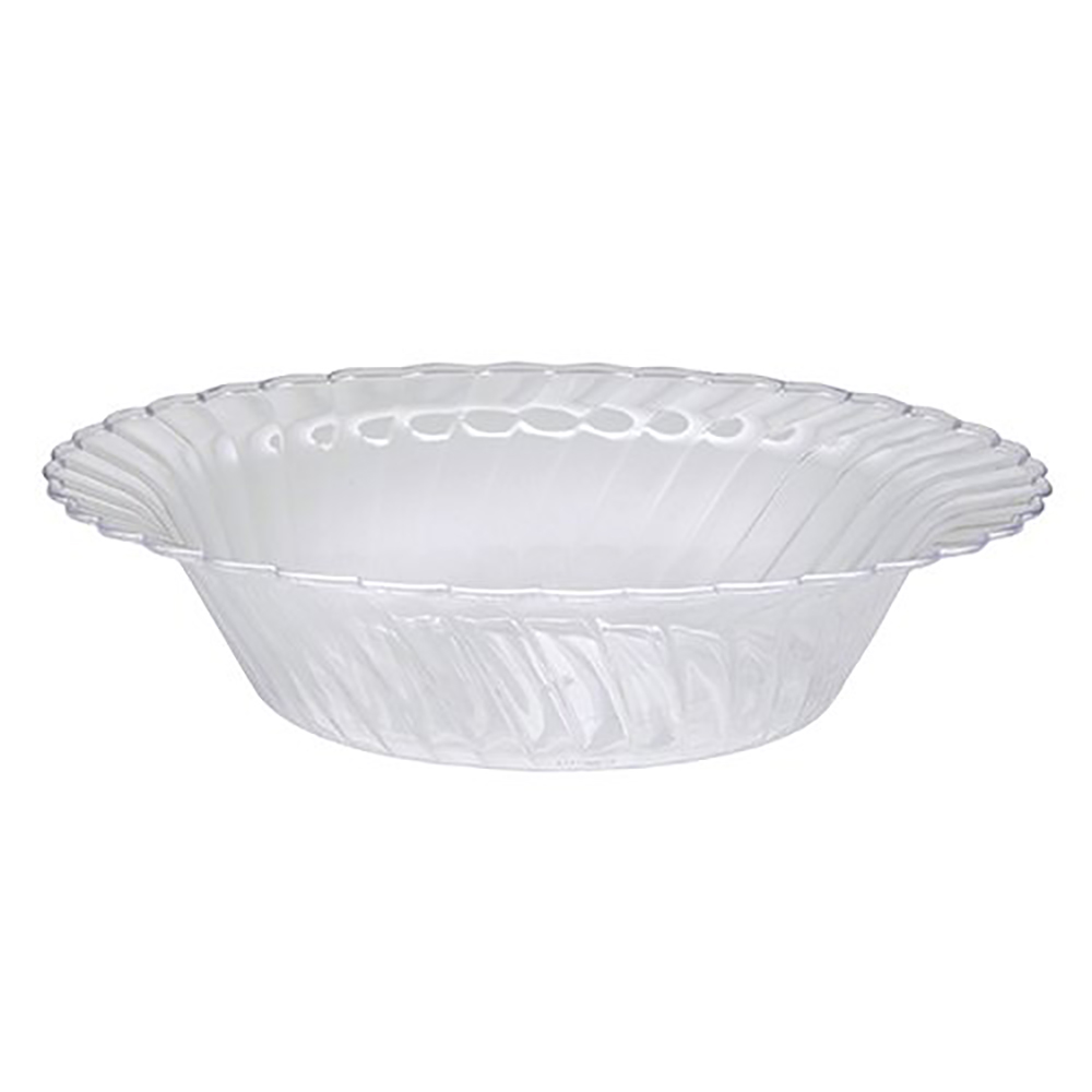 RSCWB101512 Classicware Clear 10 oz. Plastic Scalloped Bowl 15/12 cs - RSCWB101512 10z CLR CLSC BOWL