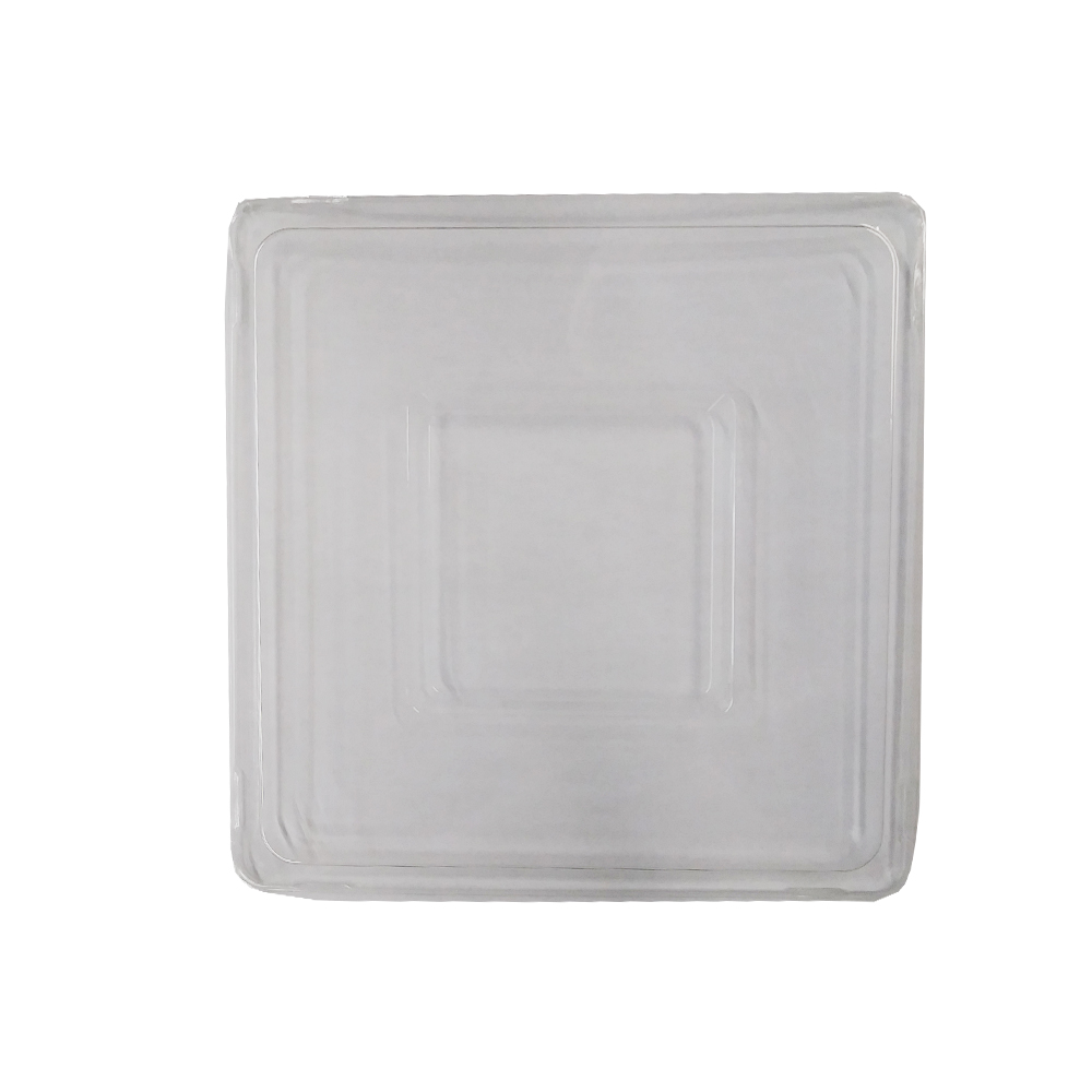 1761 Clear 32 oz. Square Plastic Lid for Bowls 50/cs - 1761 CLR SQ LID FOR 32z BOWL