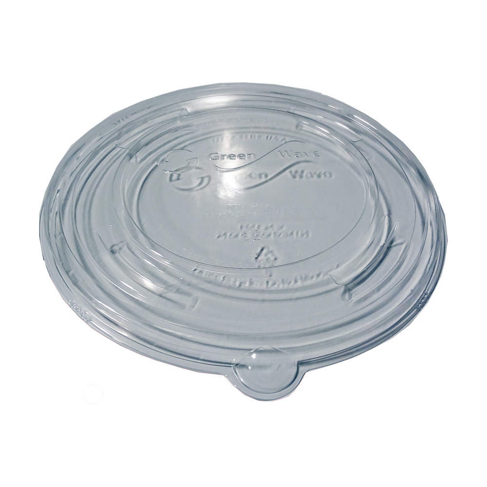 RDLF-2432 Repurpose Clear 24/32 oz. Plastic PLA Flat Lid for Bowls 2/100 cs - RDLF2432 24/32 FLAT BOWL LID