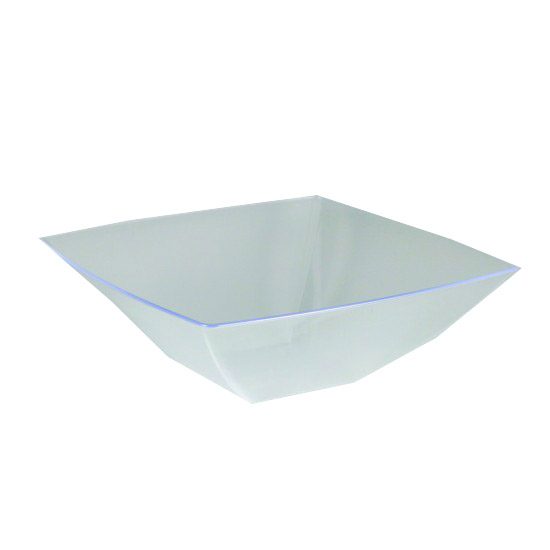 SQ80326 Simply Squared Clear 32 oz. Square Plastic Presentation Bowl 12/cs