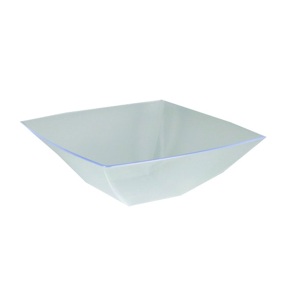 SQ80326 Simply Squared Clear 32 oz. Square Plastic Presentation Bowl 12/cs - SQ80326 32z CLR SIM SQUAR BOWL