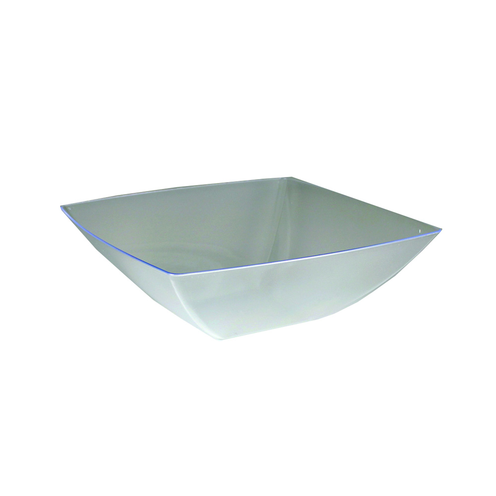 SQ80646 Simply Squared Clear 64 oz. Square Plastic Presentation Bowl 12/cs