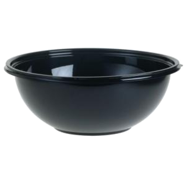 APB320BL Caterline Black 320 oz. PET Bowl 25/cs - APB320BL 320z BLACK PET BOWL