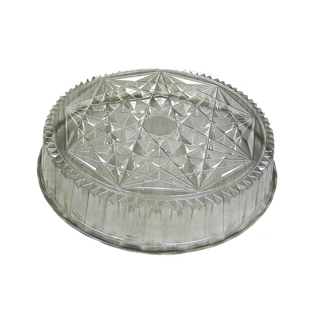 P4418Z Caterware Clear 18" Plastic Crystal Cut High Dome Lid 50/cs - P4418Z 18" CRYSTAL CUT DOMELID