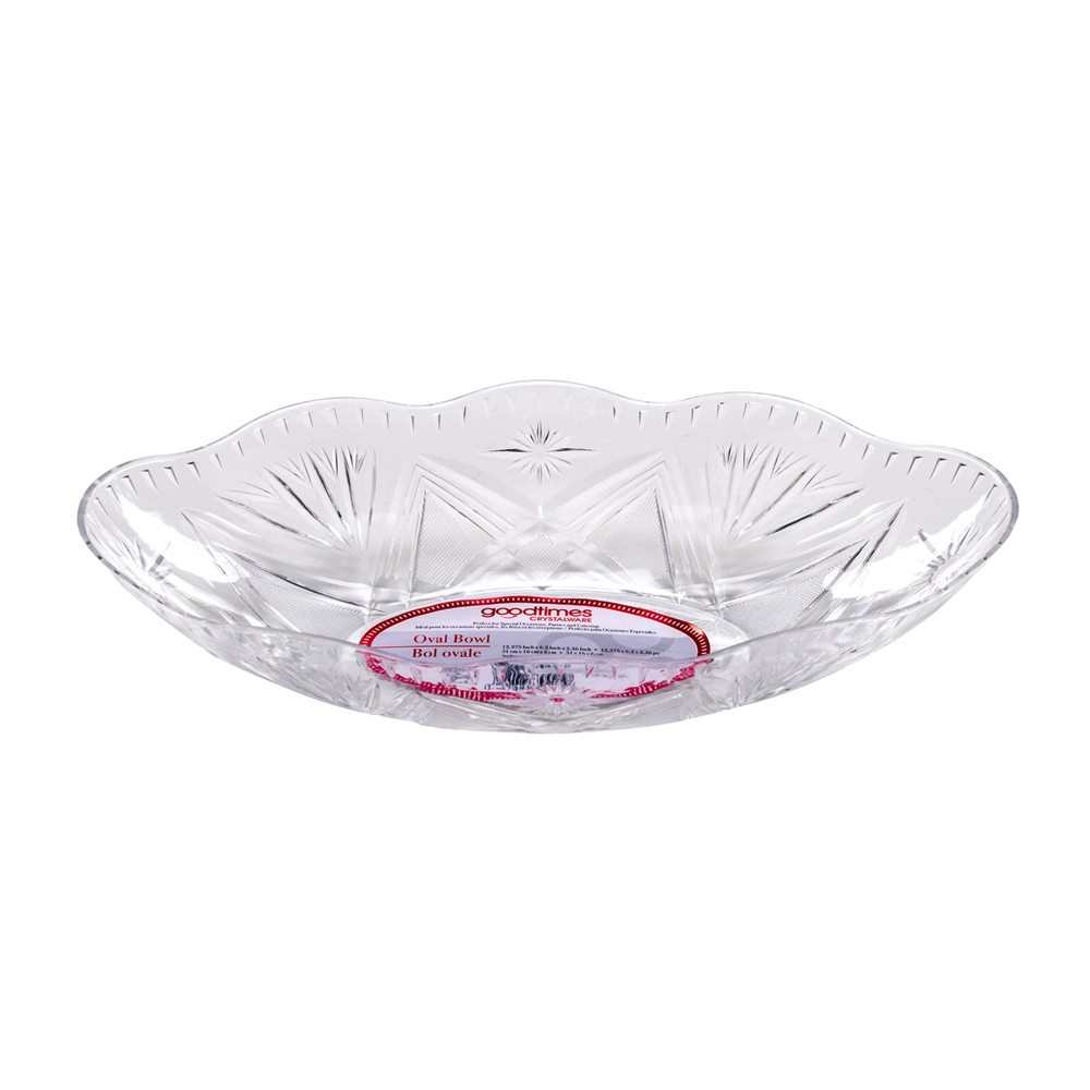 GT009 Clear 45 oz. Crystalware Oval Bowl 12/cs