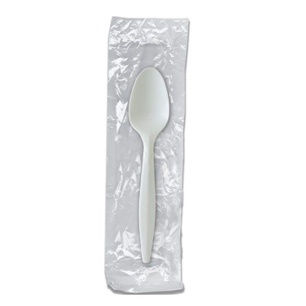 406025 Elite Wrapped Teaspoon White Medium Polypropylene 1000/cs