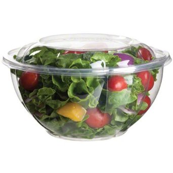 EP-SB32 Clear 32 oz. Compostable Bowl & Lid Combo 10/15 cs