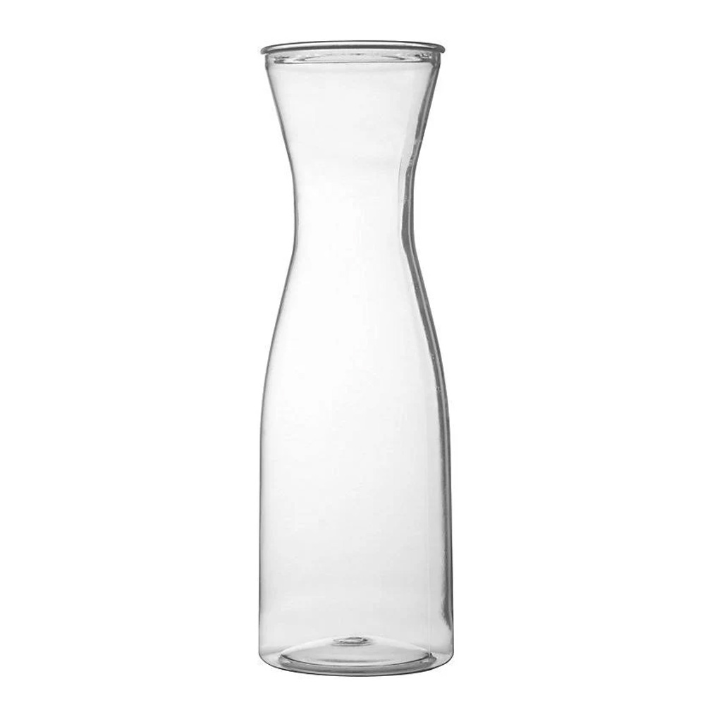 3405-CL Platter Pleasers Clear 35 oz. Plastic 10.5" Tall Wine Carafe w/Lid 12/cs - 3405-CL CLEAR 35z WINE CARAFE