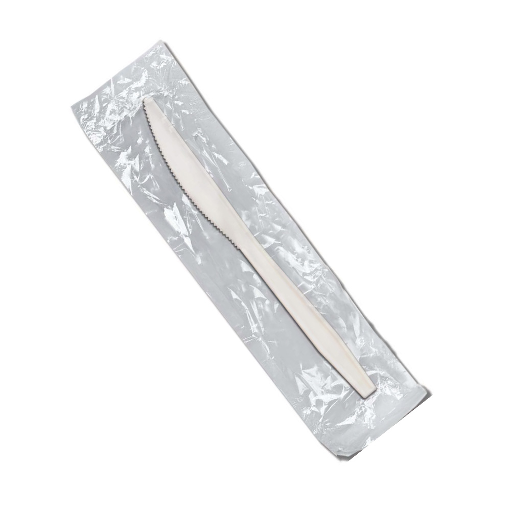 406026 Wrapped Knife White Medium Polypropylene 1000/cs - 406026 WH MDPP IND WRAP KNIVES