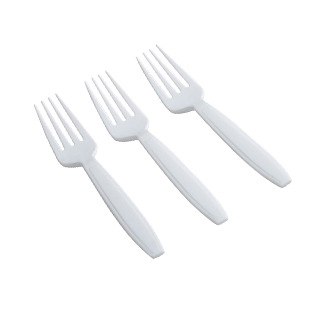 2523-WH Flairware Fork White Heavy Styrene 1000/cs - 2523-WH WH HVY STYN BULK FORK