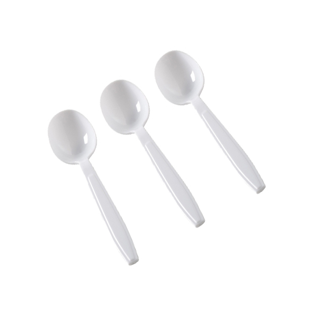 2525-WH Flairware Soup Spoon White Heavy Styrene 1000/cs - 2525-WH WH HV STY SOUPSPN BULK