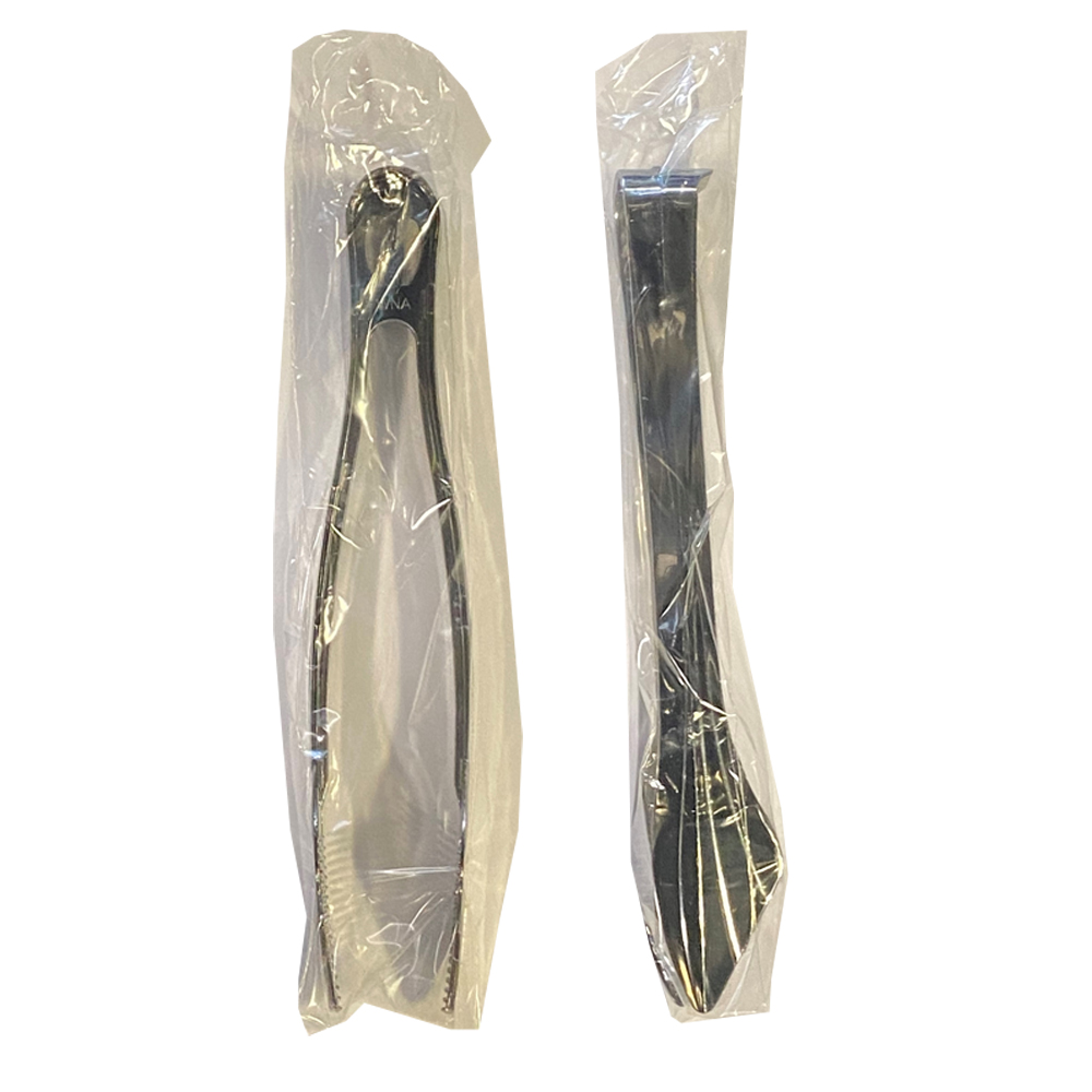 RFTNG9 Reflections Silver 9" Plastic Serving Tong 4/10 cs