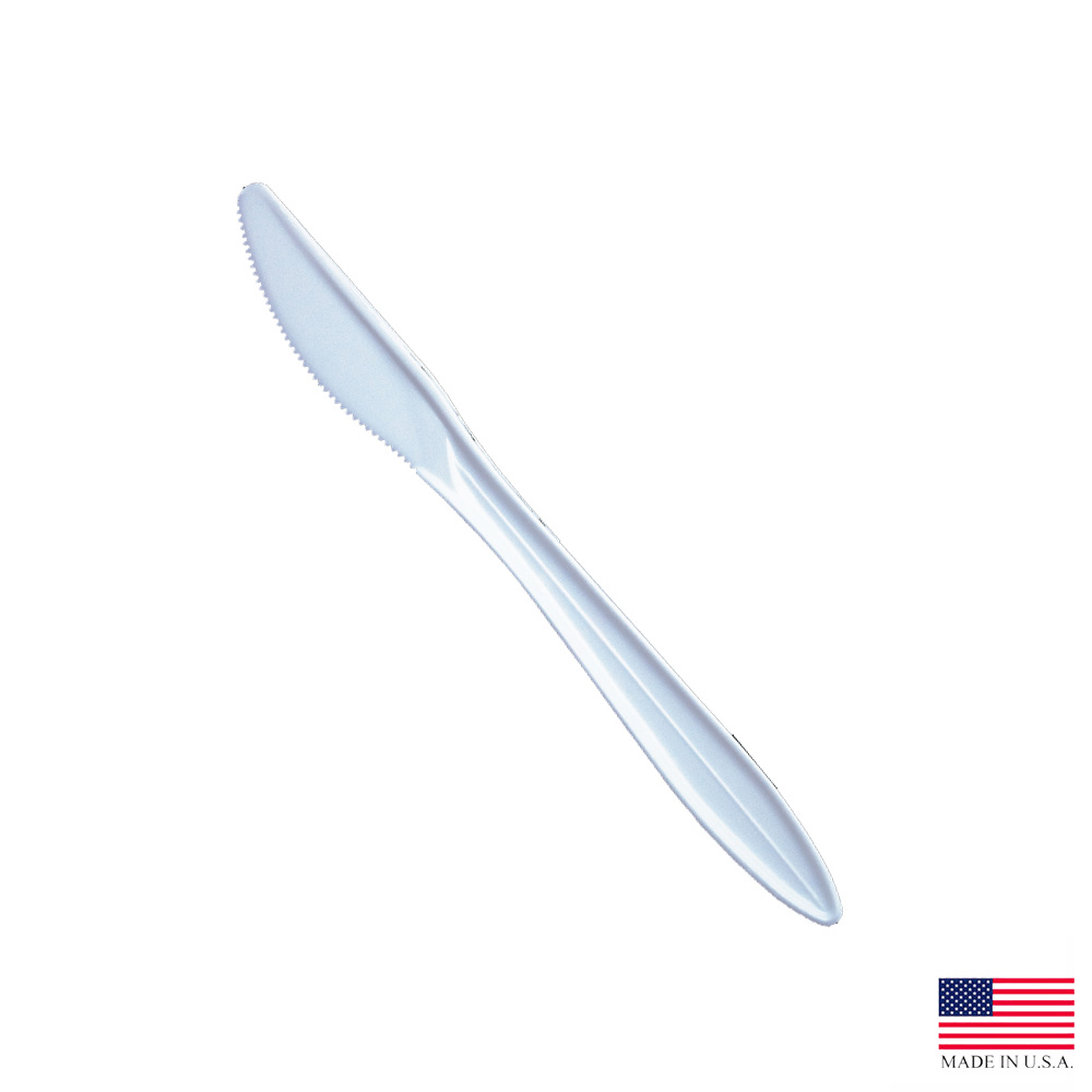K6BW Style Setter Knife White Medium Polypropylene 1000/cs - K6BW WHT DART MED WGT KNIFE
