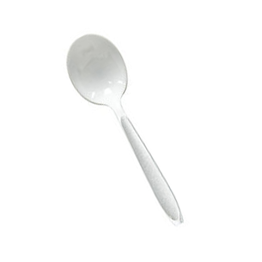 11924W/APW Soup Spoon White Heavy Polypropylene 1000/cs - 11924W/APW WHT HWPP BULK SSPN