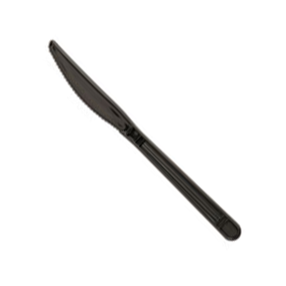 11922B Knife Black Heavy Polypropylene 1000/cs - 11922B BLACK HYPP BULK KNIFE