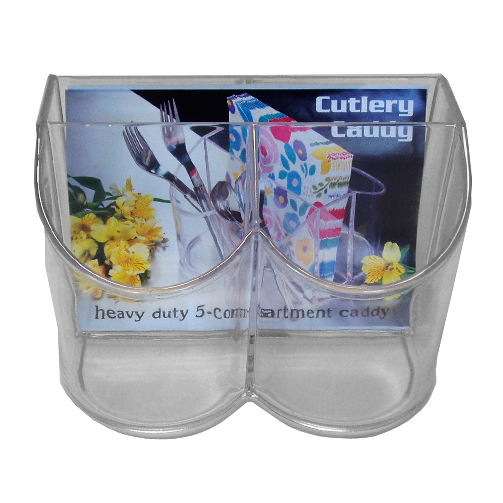 MPI13616 Sovereign Cutlery Caddy Clear Heavy Weight Plastic 6/cs